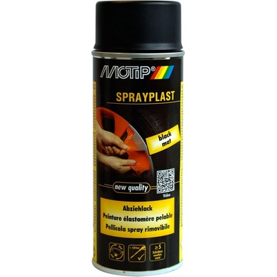 Dupli color T - SPRAYPLAST - striekacia fólia - Čierny lesk - 400 ml