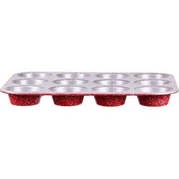 Image 1 of ZEPHYR Форма за мъфини и кексчета ZEPHYR Red Passion ZP 1223 EG, 12 мъфина, Мраморно покритие, Червен (1223120023)