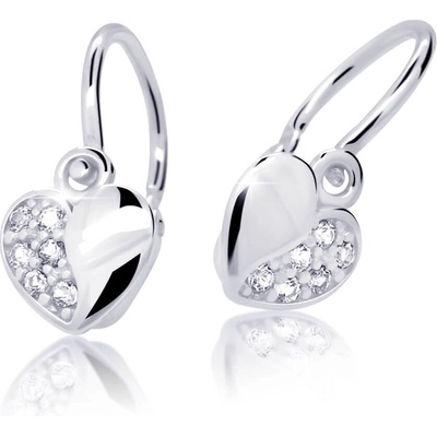 Cutie Jewellery detské náušnice z bieleho zlata C2160-10-X-2 svetlozelená