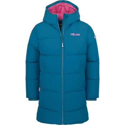 Trollkids Детско палто Trollkids Girl's Aurland Coat XT Coat - Madeira Blue / Bright Berry - размер 104 (EU) (703-6155-0212)