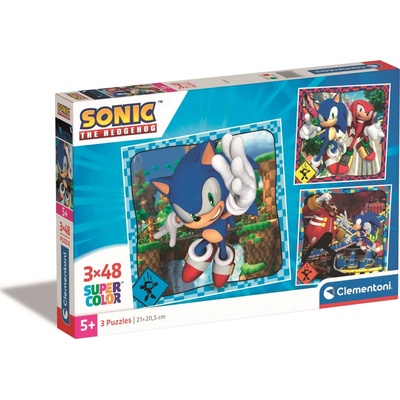 Prime Clementoni Sonic 3x48 dílků
