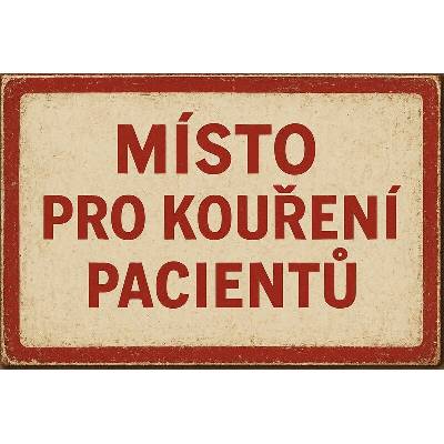 Ceduľa Místo Pro Kouření Pacientů
