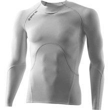 Skins A200 Mens Long Sleeve Top White pánské aktivní kompresní triko s dlouhým rukávem bílé