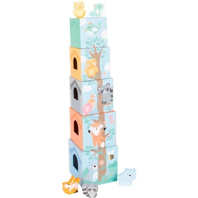 Legler Stacking Tower Pastel Animals кула за сглобяване 12m+ 10 бр