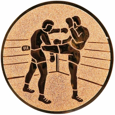 Kickbox: Hliníkový emblém na trofej Ø 50 mm bronzová