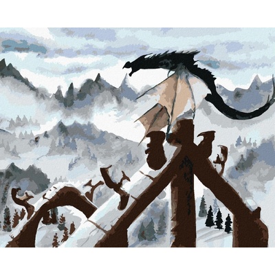 Malování podle čísel Drak v horách