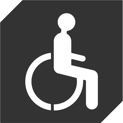 In-Design Cedulka Vozičkář na dveře černá