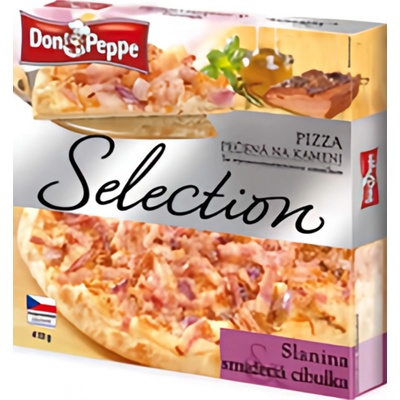 Don Peppe Selection Pizza slanina & smažená cibulka pečená na kameni 410 g – Zboží Dáma