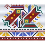 Bright Toys Мозайка с пиксели - Българска шевица, 40x50 пиксела - Видински мотив (BE50003)