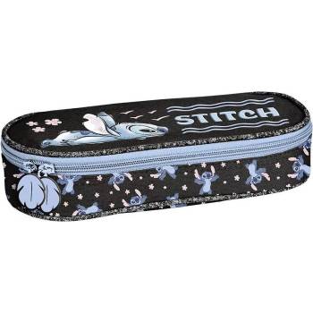 PASO Овален ученически несесер Paso Stitch - Sky Blue, 1 цип (DS25GG-013)