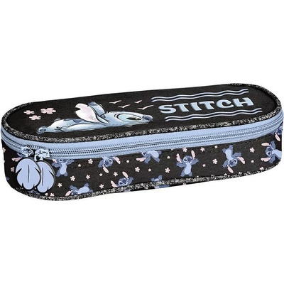 PASO Овален ученически несесер Paso Stitch - Sky Blue, 1 цип (DS25GG-013)