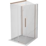 Mexen Rox-3S тристенна плъзгаща се душ кабина 110 x 110 см, прозрачна, матиран мед - 8C2-110-110-65-00-3S (8C2-110-110-65-00-3S)