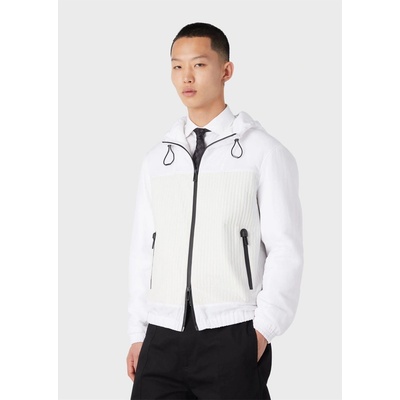 Emporio Armani Яке Emporio Armani Nappa Leather Hooded Jacket - White