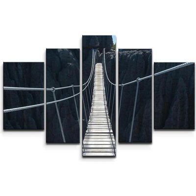 Sablio Obraz - 5-dílný Visutý most - 125x90 cm