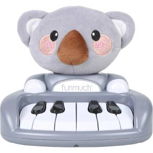 Chipolino Бебешка музикална играчка Chipolino - Пиано плюшена коала, светлосиво (DIEP02604LGKO) - ozone