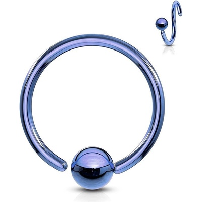 Šperky4U piercing kruh modrý K1002B-10103