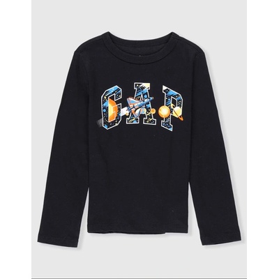 GAP detské tričko s logom čierna