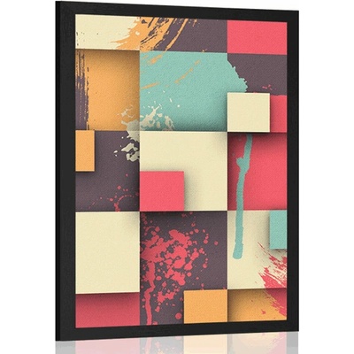 Plakát abstraktní textura - 30x45 white