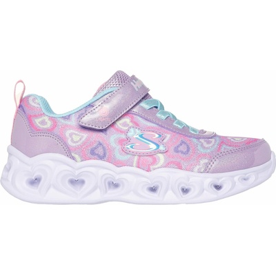Skechers dievčenská vychádzková obuv HEART LIGHTS BOOGIE LOVE fialová,mix,biela