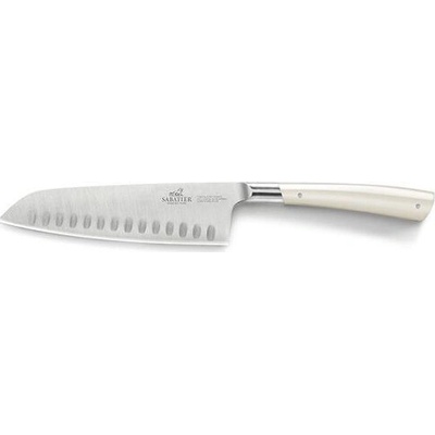 Lion Sabatier Kuchyňský nůž Edonist Perle Santoku nůž čepel z nerezové oceli ABS rukojeť plně kovaný nerez nýty 18 cm