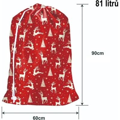 BM Dárkový vánoční pytel XXL červený