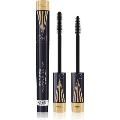 Max Factor Masterpiece Lash Wow řasenka pro objem a natočení řas 2 v 1 Midnight Black 7 ml