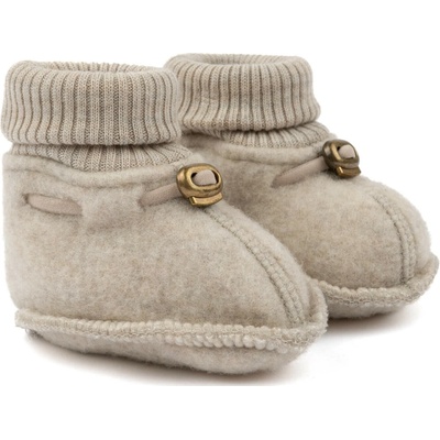Mikk-Line detské papuče Merino Melange offwhite
