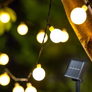 Brilagi - соларна LED декоративна верига BUBBLE 200xLED/8 функции 20m IP65 топла бяла (BG1326)