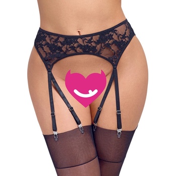 Cottelli Collection Floral Lace Suspender Belt 2340550 Black L/XL