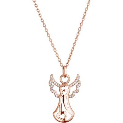 Pavona Pozlátený strieborný náhrdelník anjel 12122.1 rose gold