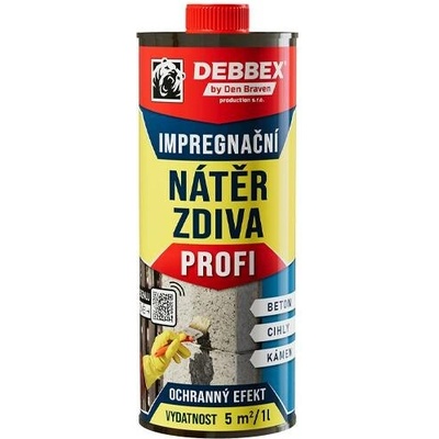 DEBBEX by Den Braven Impregnační a ochranný nátěr zdiva PROFI Varianta: 1 l plechová dóza transparentní CH00031