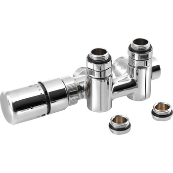 SAPHO - Комплект за термостатично свързване за централно присъединяване TWIN COMBI, ляв, лъскав хром (SH0478)