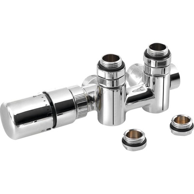 SAPHO - Комплект за термостатично свързване за централно присъединяване TWIN COMBI, ляв, лъскав хром (SH0478)