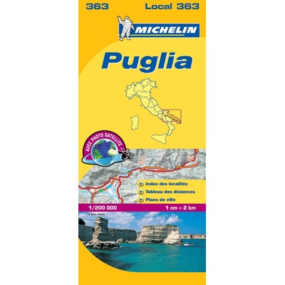 Michelin vydavatelství mapa Puglia 1:200 t.