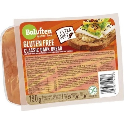 Balviten Chléb tmavý krájený bez lepku 190 g