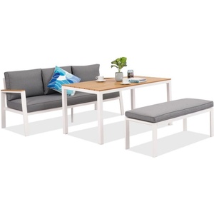 Garden Point Zakintos Apetito Comfort 3 алуминиев комплект с пейка бял Garden Point (GAP1470-APE3L)