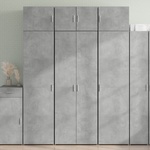 vidaXL Висок шкаф, бетонно сив, 70x42, 5x185 см, инженерно дърво (3281423)