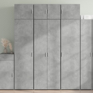 vidaXL Висок шкаф, бетонно сив, 70x42, 5x185 см, инженерно дърво (3281423)