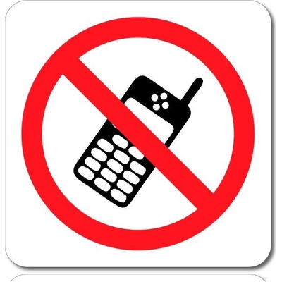 A-Z Reklama CZ Zákaz používání mobilního telefonu - Samolepka – kód ET12ZAKAZ2012