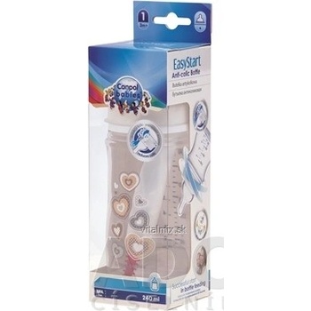 Canpol babies Fľaša sa širokým hrdlom Newborn baby 240ml béžová