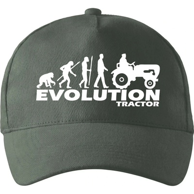 Evolúcia traktor so zahnutým šiltom a mosaznou sponou Tm. bridlica šedozelená