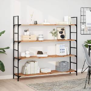 vidaXL Плаващи рафтове, 2 бр. , 120x30x2 см, маслено обработени, масивна дървесина, акация (3279540)