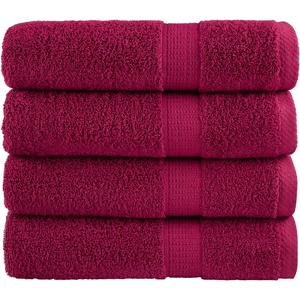 vidaXL Premium Hand Towels 4pcs Bordeaux 50x100cm 600gsm 100% Cotton - Untranslated (137210)
