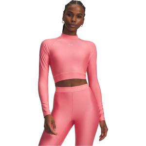 Under Armour Дамска фланелка с дълъг ръкав Under Armour Womens HeatGear® Long Sleeve Performance Gym Top - Pink