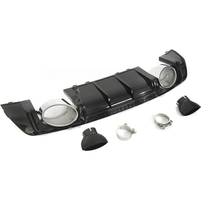 Difúzor Audi TT 8S 14-18 Twin Outlet Glossy Black Sport Style