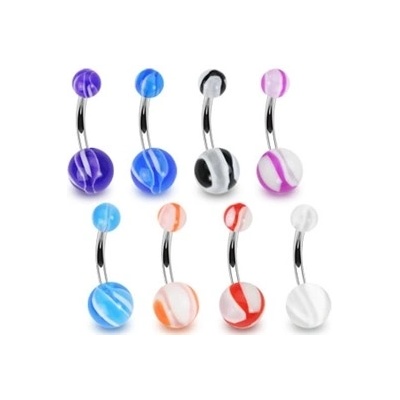 Piercingate piercing do pupíku PBK00163 tmavě fialová
