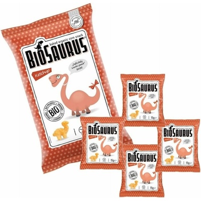 Mc LLOYD 's BioSaurus Bezlepkové kukuričné lupienky s kečupom 4 x 15 g