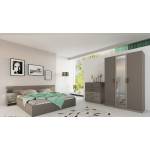 Bogdan Furniture I С ален ком лект Модел 7000 за матрак 160/200, Мока/Лате