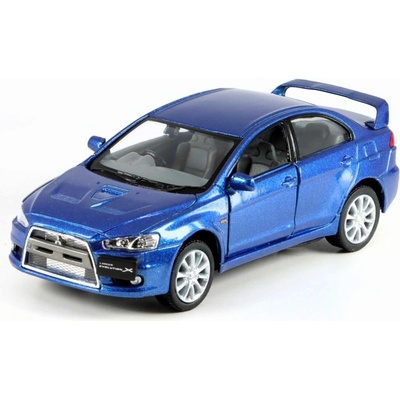 Kinsmart Mitsubishi Lancer Evolution X 2008 modrá 1:36