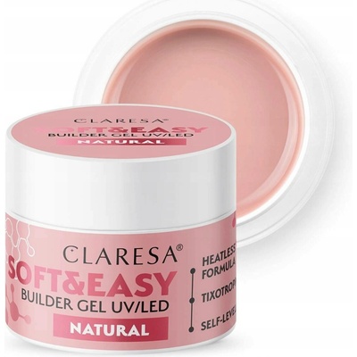 Claresa Soft Easy Builder gel stavební gel Natural Delikatny Nude 12g